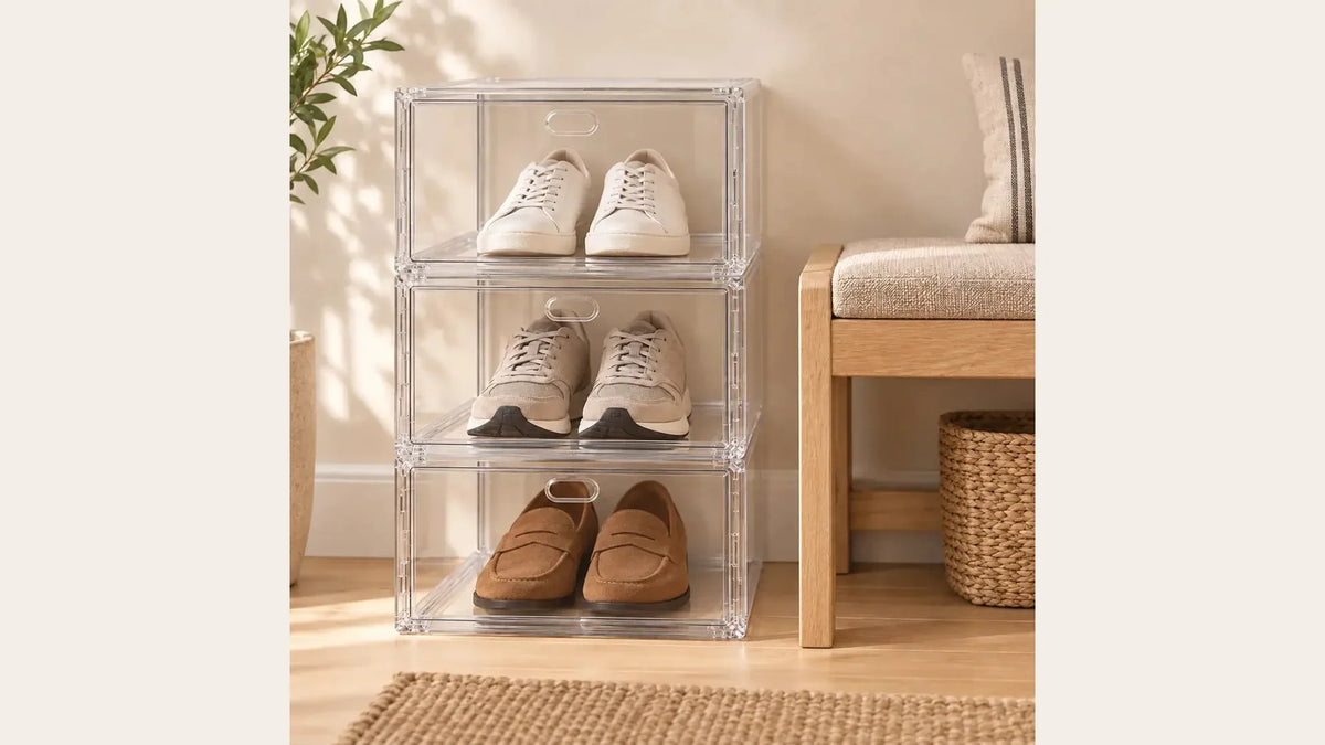 Photo de la boîte transparente magnétique du catalogue ; aucune hauteur de pile n’est déduite de cette image.