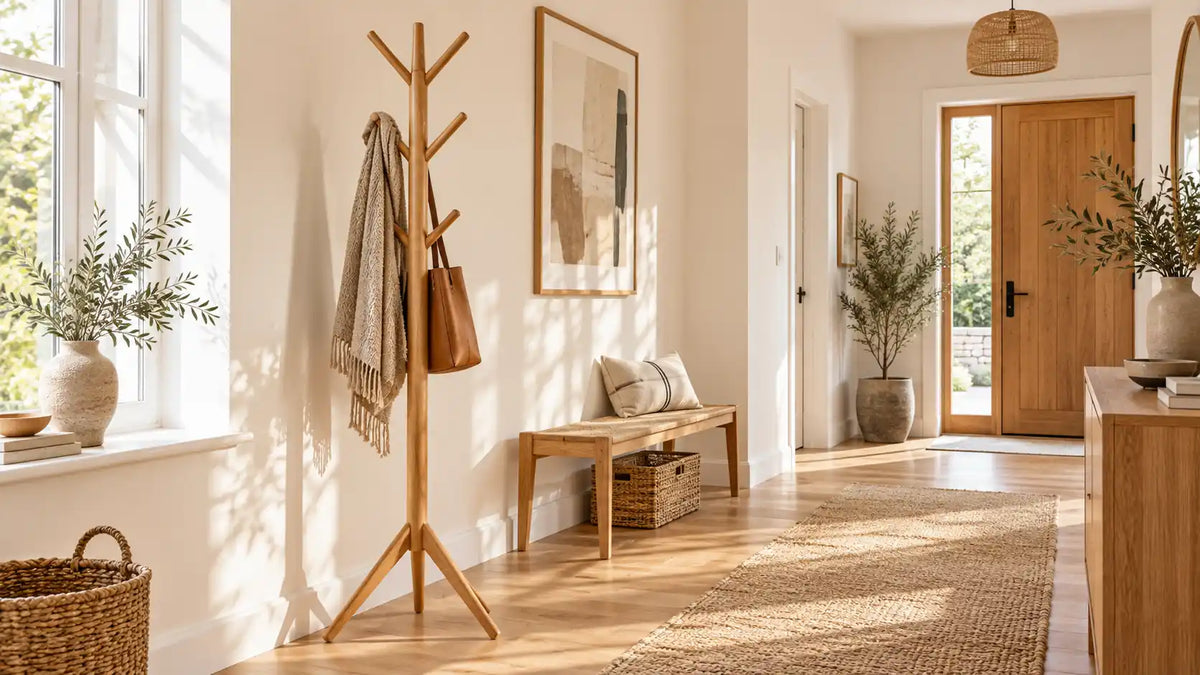 Guide des prix des porte-manteaux en bois, du modele mural au portant sur pied Image