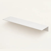 Étagère salle de bain aluminium blanche 30 cm : angle de la tablette