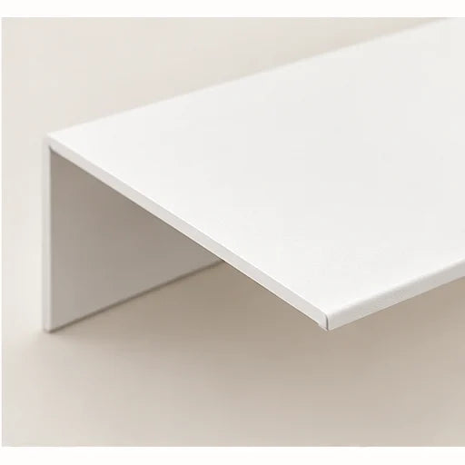 Étagère salle de bain aluminium blanche 30 cm : détail de la finition