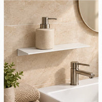 Étagère salle de bain aluminium blanche 30 cm : autre idée de rangement