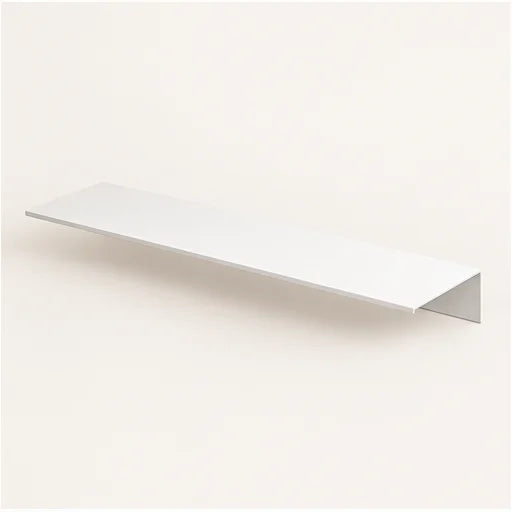 Étagère salle de bain aluminium blanche 40 cm : angle de la tablette