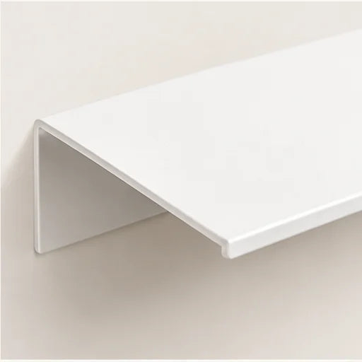 Étagère salle de bain aluminium blanche 40 cm : détail de la finition