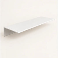 Étagère salle de bain aluminium blanche 40 cm : profil de la tablette