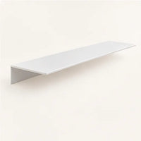 Étagère salle de bain aluminium blanche 50 cm : profil de la tablette