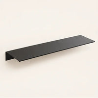 Étagère salle de bain aluminium noire 30 cm : angle de la tablette