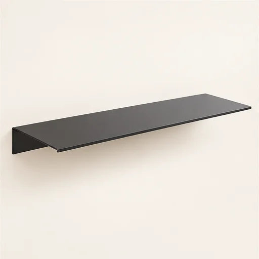 Étagère salle de bain aluminium noire 30 cm : profil de la tablette