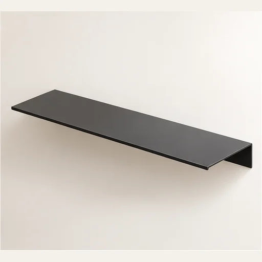 Étagère salle de bain aluminium noire 40 cm : angle de la tablette