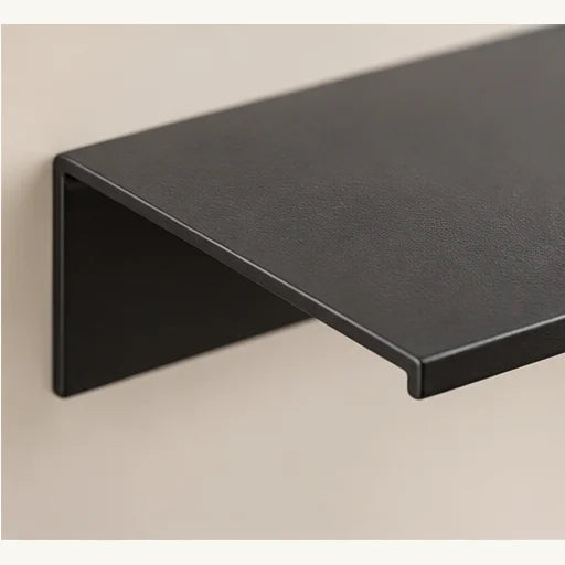Étagère salle de bain aluminium noire 40 cm : détail de la finition
