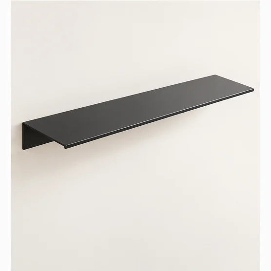 Étagère salle de bain aluminium noire 40 cm : profil de la tablette