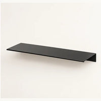 Étagère salle de bain aluminium noire 50 cm : angle de la tablette