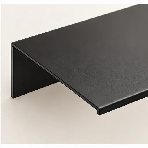 Étagère salle de bain aluminium noire 50 cm : détail de la finition
