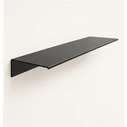 Étagère salle de bain aluminium noire 50 cm : profil de la tablette