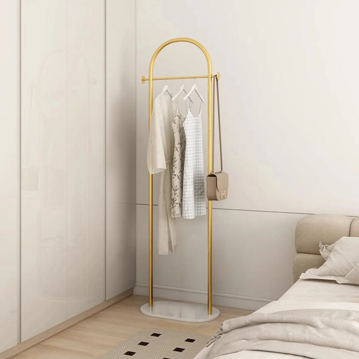 Porte-manteau valet design métal noir 167 cm — image 3