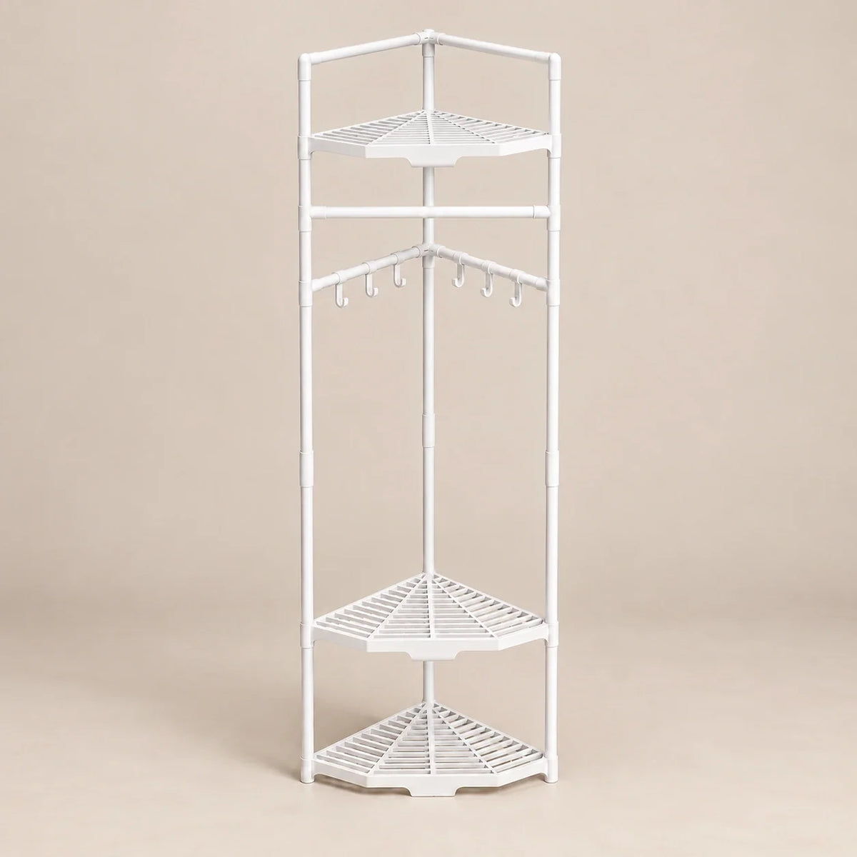 Finition blanc du porte-manteau d’angle, sans accessoires