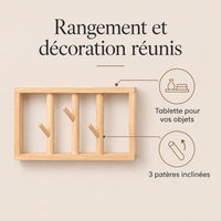 patère murale bois naturel 30 cm 3 patères – bénéfices et rangement