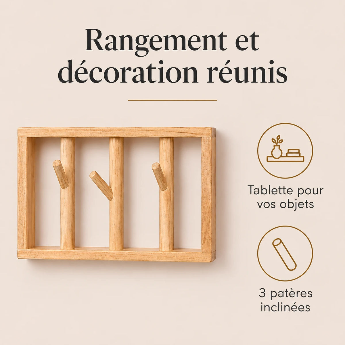 patère murale bois vernis 30 cm 3 patères – bénéfices et rangement