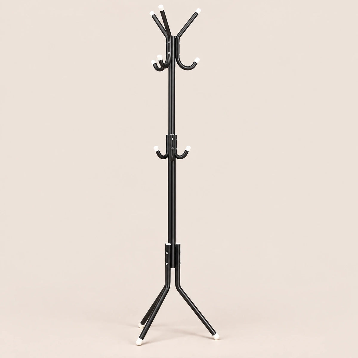 porte-manteau sur pied noir 9 patères 166 cm – vue principale sur fond beige
