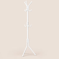 porte-manteau sur pied blanc 9 patères 166 cm – vue principale sur fond beige