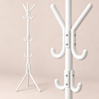 porte-manteau sur pied blanc 9 patères 166 cm – détail de finition