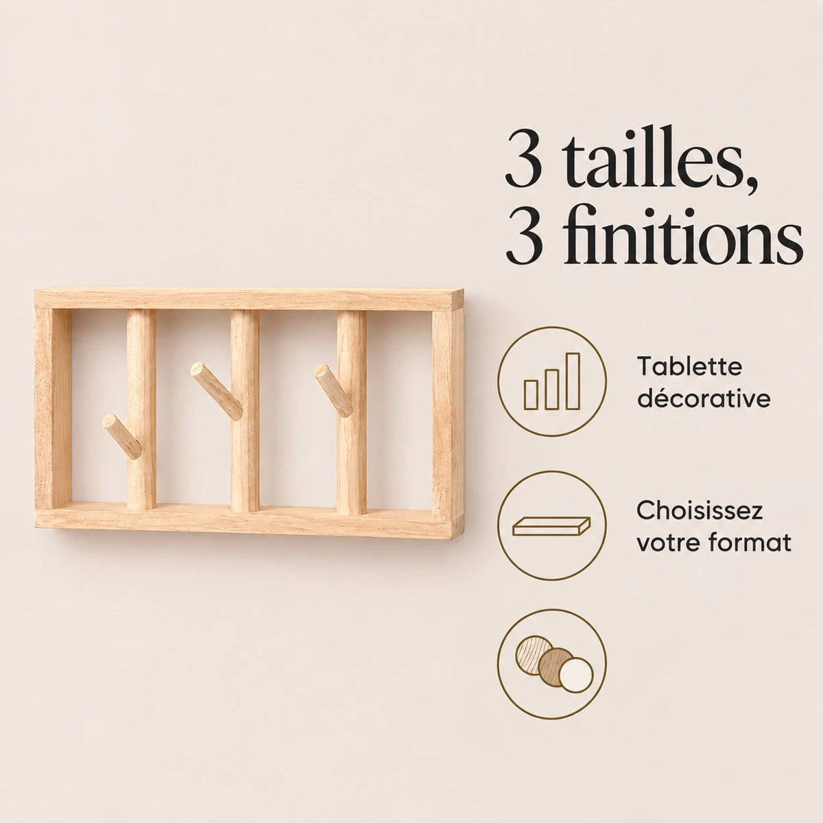 porte-manteau mural bois avec tablette – bénéfices et choix des finitions
