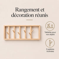 porte-manteau mural bois naturel 50 cm 5 patères – bénéfices et rangement