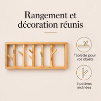 porte-manteau mural bois vernis 50 cm 5 patères – bénéfices et rangement