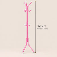 porte-manteau sur pied rose 9 patères 166 cm – dimensions du produit