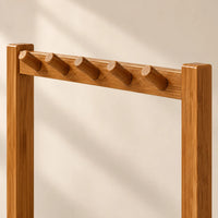 Détail du banc porte-manteau bambou 60 cm