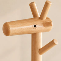 Détail du banc porte-manteau bois naturel 55 cm