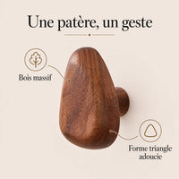 Patère bois triangle murale, crochet bois massif forme géométrique - bénéfices et finition du bois