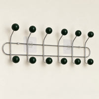 Crochet mural adhésif vert foncé L - 49 cm : vue complète sur fond clair