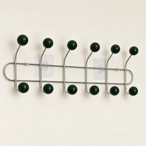 Crochet mural adhésif vert foncé L - 49 cm