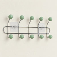 Crochet mural adhésif vert menthe M - 41 cm : vue complète sur fond clair