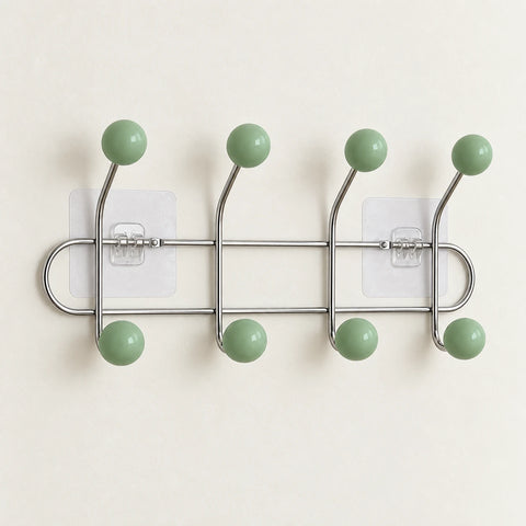 Crochet mural adhésif vert menthe S - 33 cm