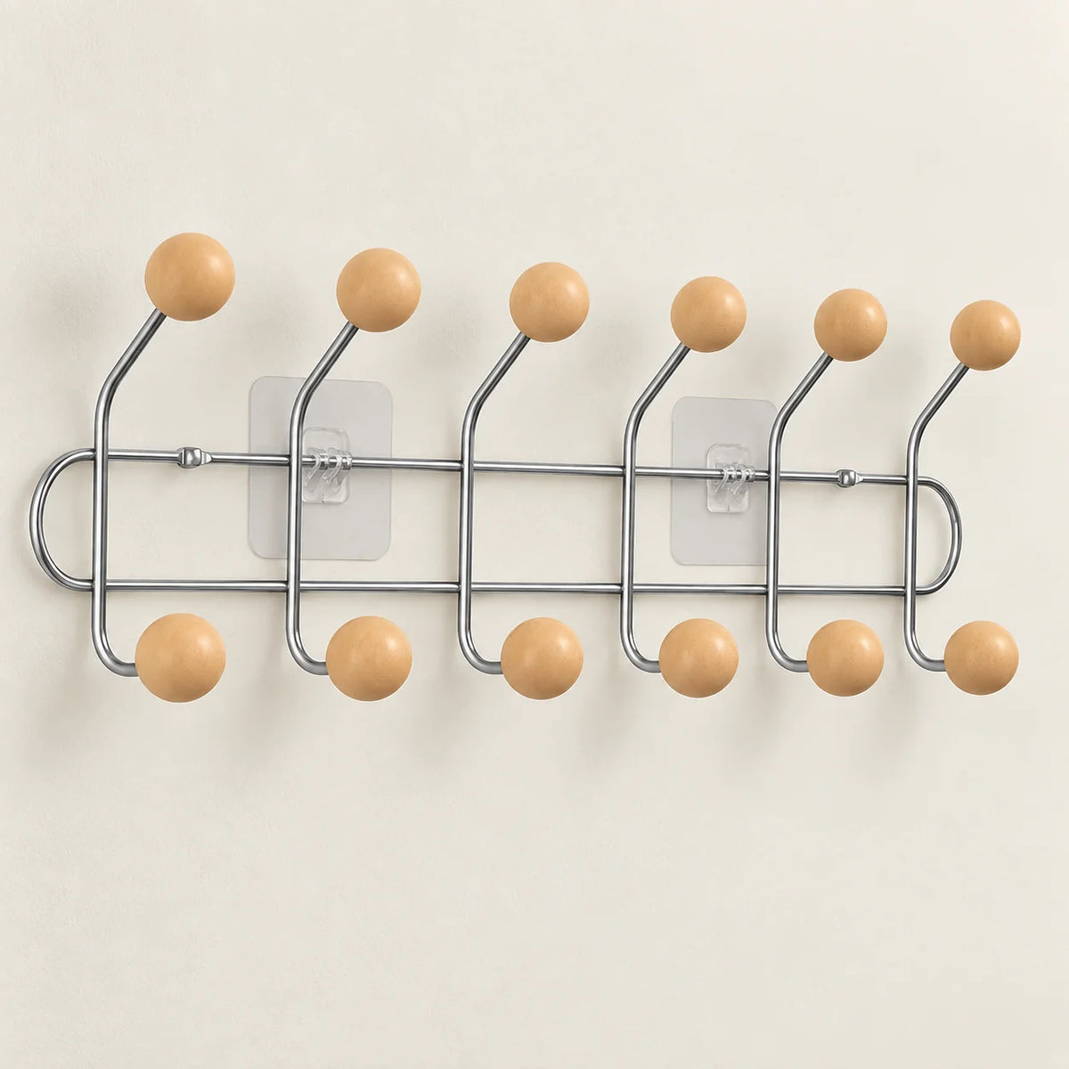Crochet mural adhésif abricot L - 49 cm — sur fond clair