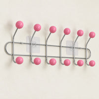 Crochet mural adhésif rose L - 49 cm — sur fond clair