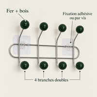 Crochet mural adhésif vert foncé S - 33 cm — avec ses caractéristiques vérifiées