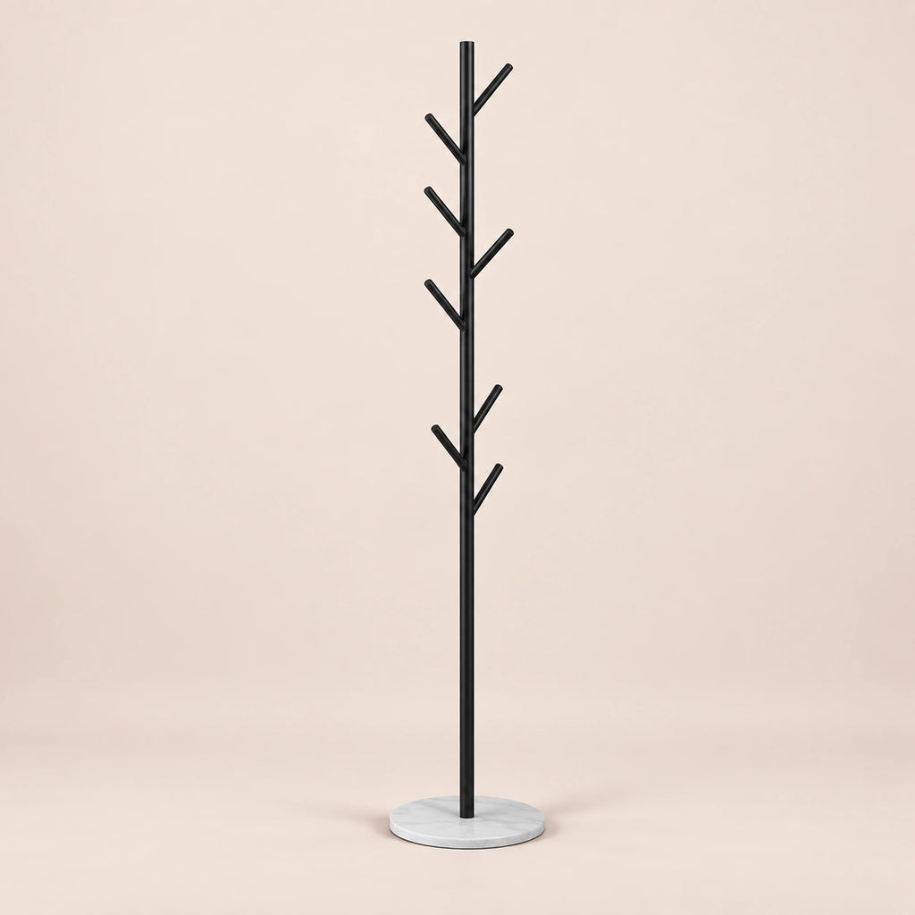 Porte-manteau design noir base marbre - vue principale