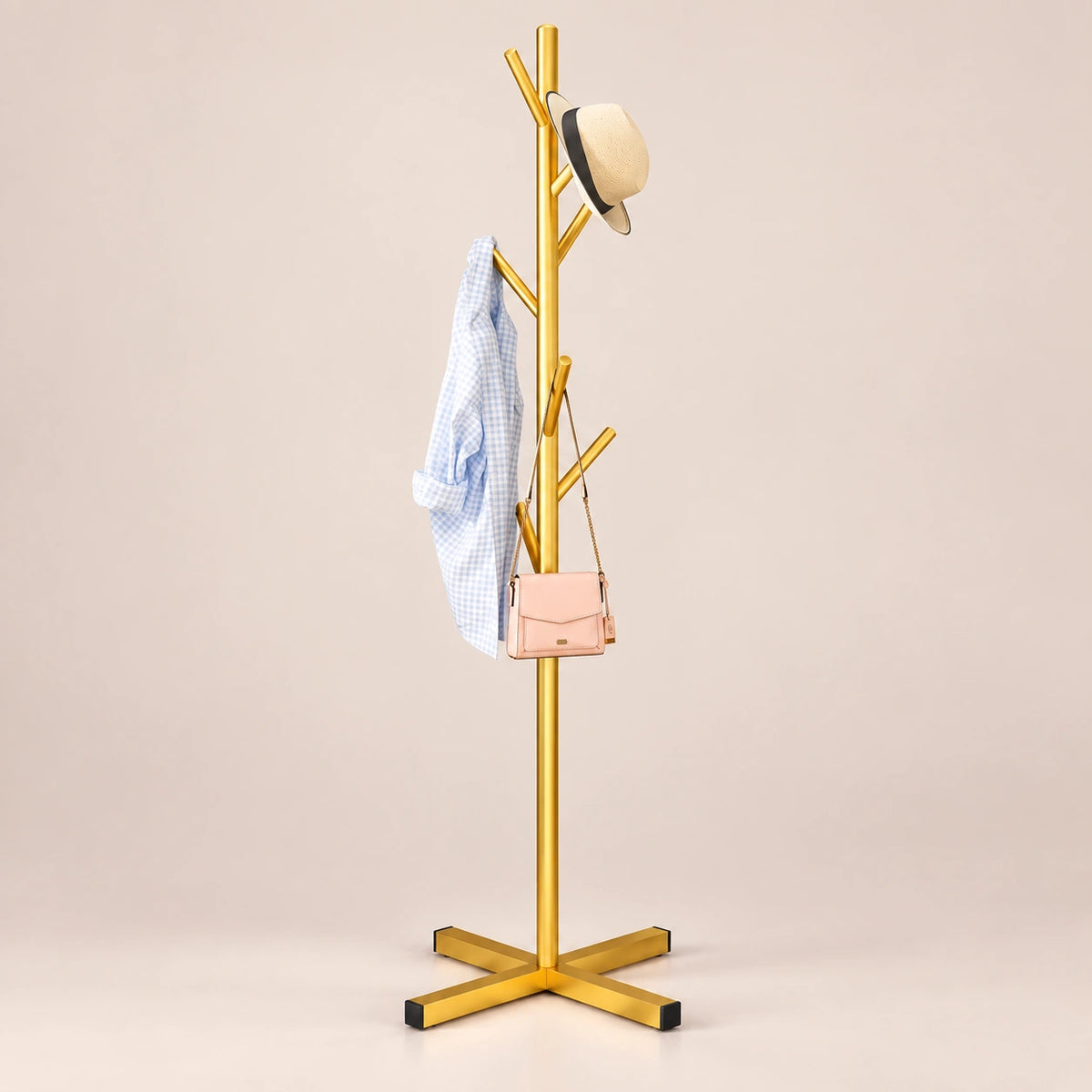 Porte-manteau perroquet doré 167 cm - vue principale