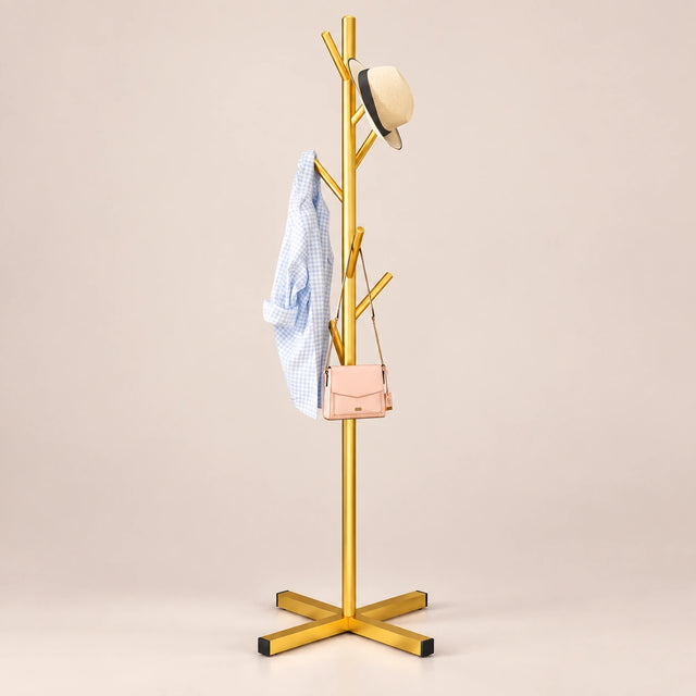 Porte-manteau perroquet doré 167 cm - vue principale