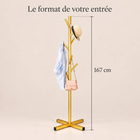 Porte-manteau perroquet doré 167 cm - format dans une entree