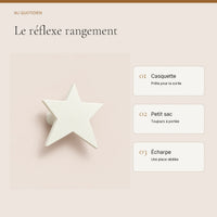 Crochet mural en bois motif Étoile blanche pour chambre enfant – idées pour ranger les accessoires enfant