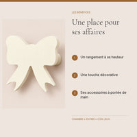 Crochet mural en bois motif Noeud blanc pour chambre enfant – bénéfices pour organiser la chambre enfant