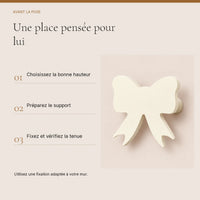 Crochet mural en bois motif Noeud blanc pour chambre enfant – conseils de pose et de fixation murale