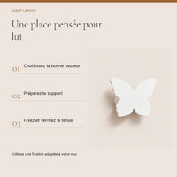 Crochet mural en bois motif Papillon blanc pour chambre enfant – conseils de pose et de fixation murale