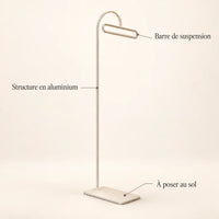 Porte-manteau portant design metal blanc 175 cm — avec ses caractéristiques vérifiées