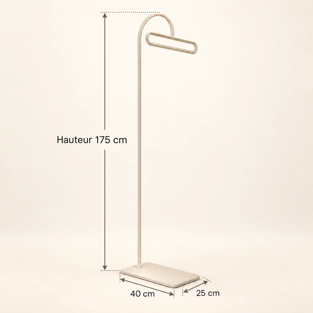 Porte-manteau portant design metal blanc 175 cm — avec ses informations techniques vérifiées
