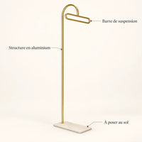 Porte-manteau portant design metal dore 175 cm — avec ses caractéristiques vérifiées
