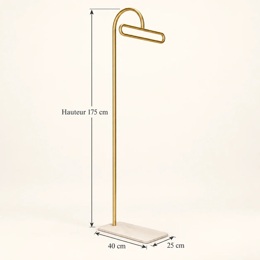 Porte-manteau portant design metal dore 175 cm — avec ses informations techniques vérifiées